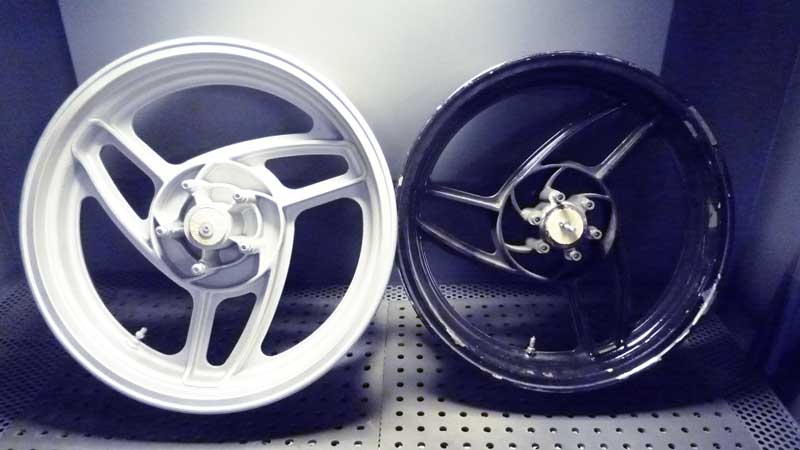 Entlacken Motorradfelgen