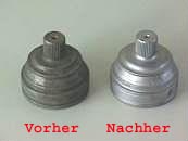 Reinigung mittels Sandstrahlen